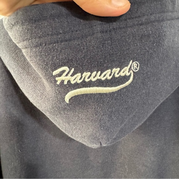 Harvard Navy Collegiate Sweatshirt Hoodie med - Picture 7 of 9